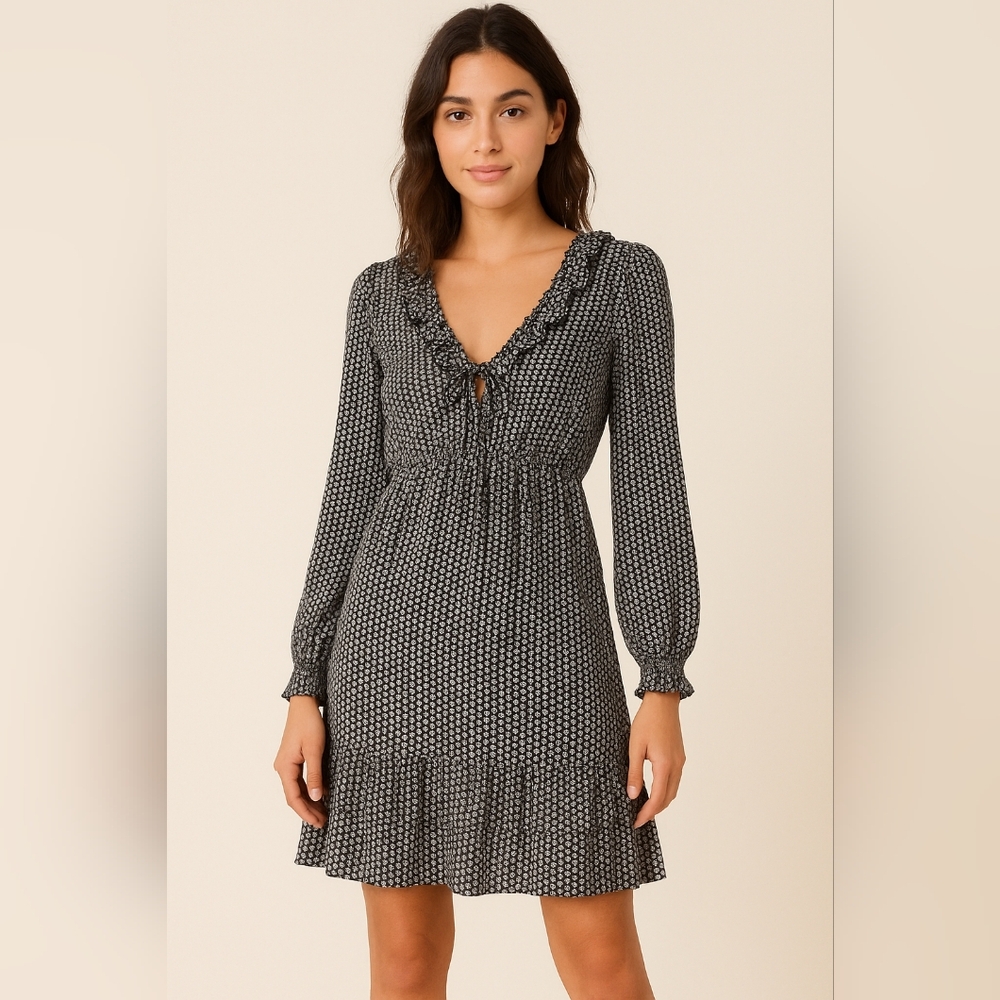 Cosmic Girl Black Patterned Women's Dress